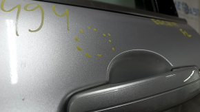 Front left door assembly for Ford Escape MK3 2013-2019, silver UX, cracks in trim, markings on glass