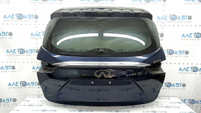 Infiniti QX50 19-25 blue BW5 bare trunk door with glass, with molding, dent