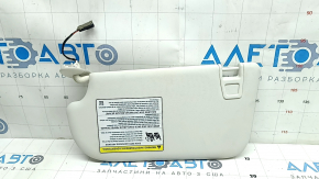 Right visor for Ford Escape MK3 13-19, gray, without hook, with backlight, dry-cleanable