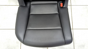 Right rear seat for an Infiniti QX50 19-21 with airbag, black leather, gray stitching, dented, scratches on the trim