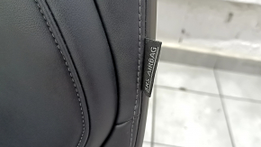 Left rear seat for Infiniti QX50 19-21 with airbag, black leather, gray stitching, scratches