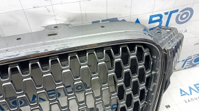 Radiator grille Lincoln MKZ 17-20 chrome, without emblem, sand