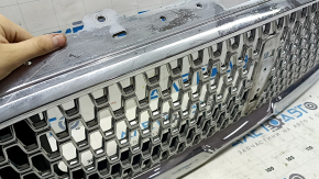 Radiator grille Lincoln MKZ 17-20 chrome, without emblem, sand