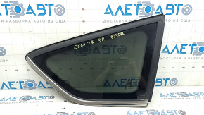 Rear right window, blind glass, Ford Escape MK3 13-19, chrome, scratches on chrome