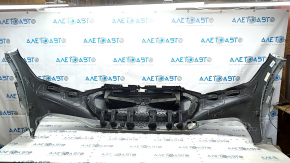 Front bumper, bare, Ford Mustang Mach-E 21-24, white, A3, for parking sensors and camera, scratches, bent