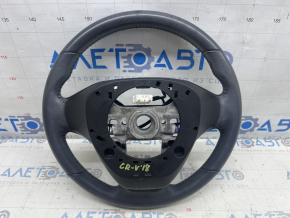 Honda CRV 17-19 black leather steering wheel assembly, with rear cover, with buttons, scratches, ready for dry cleaning