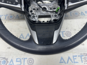 Honda CRV 17-19 black leather steering wheel assembly, with rear cover, with buttons, scratches, ready for dry cleaning