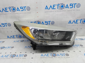 Right front headlight assembly for Ford Escape MK3 17-19, restyling, halogen, light, scratches, polishable, sand