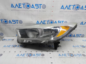 Left front headlight assembly for Ford Escape MK3 17-19, halogen, light, with bracket, sand, for polishing