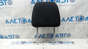 Front right headrest for Ford Escape MK3 2017-2019, black fabric, gray stitching, dented, needs cleaning