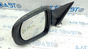Left side mirror assembly Infiniti QX50 19-22 5-pin, turn signal, blue BW5, worn, broken turn signal