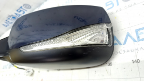 Left side mirror assembly Infiniti QX50 19-22 5-pin, turn signal, blue BW5, worn, broken turn signal