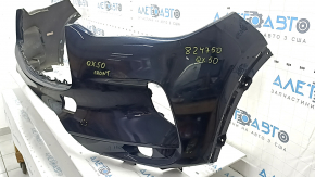 Bare front bumper Infiniti QX50 19-25 blue, scratches, pressed, crack in the mount