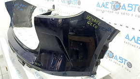 Infiniti QX50 19-25 blue rear bumper with cracks in the mountings