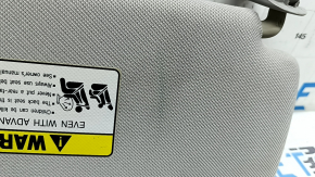 Left visor for Hyundai Sonata 20-23, gray, without panoramic windows, without hook, needs cleaning