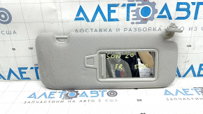 Right visor for Hyundai Sonata 20-23, gray, without panoramic windows, without hook, for cleaning
