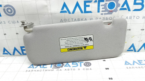 Right visor for Hyundai Sonata 20-23, gray, without panoramic windows, without hook, for cleaning