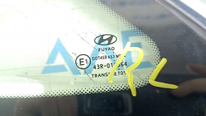 Rear left window, blind glass, Hyundai Sonata 20-22 petrol, scratches on chrome
