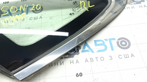 Rear left window, blind glass, Hyundai Sonata 20-22 petrol, scratches on chrome