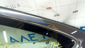 Rear left window, blind glass, Hyundai Sonata 20-22 petrol, scratches on chrome