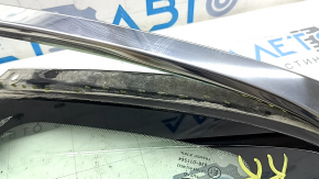 Rear right window, blind glass, Hyundai Sonata 20-22 petrol, scratches on chrome, chrome peeled off