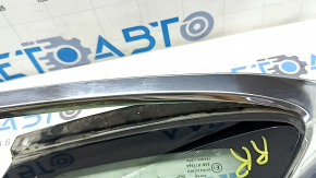 Rear right window, blind glass, Hyundai Sonata 20-22 petrol, scratches on chrome, chrome peeled off