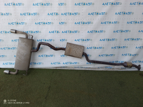 Exhaust manifold assembly with barrel for Ford Escape MK3 13-19 with chrome tips, with catalytic converter, dents, rusty