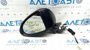 Left side mirror assembly for Hyundai Sonata 20-23, 3-pin, blue