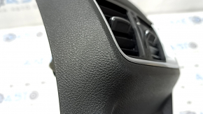 Rear center console trim for Infiniti QX50 19-22, black with chrome, with deflector, scratches, broken guide