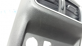 Rear center console trim for Infiniti QX50 19-22, black with chrome, with deflector, scratches, broken guide