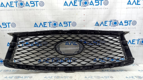 Infiniti QX50 19-25 radiator grille without emblem, sand, bumps, cracks in molding, broken mount