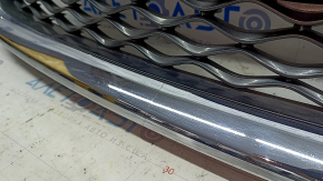 Infiniti QX50 19-25 radiator grille without emblem, sand, bumps, cracks in molding, broken mount