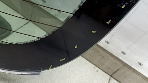 Rear window of Hyundai Sonata 20-22, air along the edge, sand
