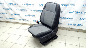 Ford Escape MK3 17-19 driver's seat without airbag, black and gray cloth, electric, dry-cleanable