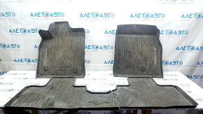 Set of floor mats for Ford Mustang Mach-E 21-24, black rubber, ready for cleaning