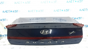 Hyundai Sonata 20-23 blue ST2 trunk lid assembly, with optics and camera, trim with tears, worn