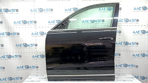 Front left door assembly for Audi Q5 8R 09-17 keyless, black LY9B, dents, scratches on the trim, without a plug