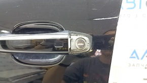 Front left door assembly for Audi Q5 8R 09-17 keyless, black LY9B, dents, scratches on the trim, without a plug