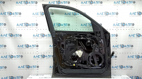 Front left door assembly for Audi Q5 8R 09-17 keyless, black LY9B, dents, scratches on the trim, without a plug