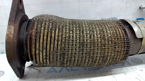 Infiniti QX50 19-22 exhaust pipe with catalytic converter, torn mesh, rusty