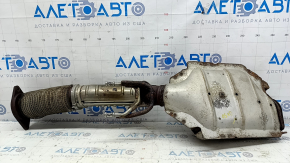 Infiniti QX50 19-22 exhaust pipe with catalytic converter, torn mesh, rusty