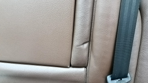Rear row of seats, 2nd row, left, Audi Q5 8R 09-17, brown leather, with a black belt, scratches on the plastic, dented