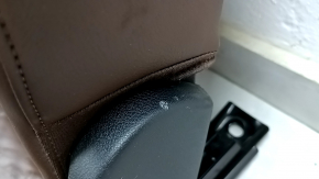 Rear row of seats, 2nd row, left, Audi Q5 8R 09-17, brown leather, with a black belt, scratches on the plastic, dented