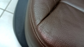 Passenger seat for Audi Q5 8R 09-17 with airbag, electric, brown leather, scratches, scuffs, dented, needs cleaning, stretched mesh