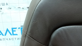Driver's seat for Audi Q5 8R 09-17 with airbag, electric, brown leather, dented, cracked, worn