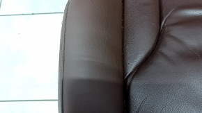 Driver's seat for Audi Q5 8R 09-17 with airbag, electric, brown leather, dented, cracked, worn