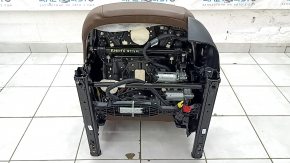 Driver's seat for Audi Q5 8R 09-17 with airbag, electric, brown leather, dented, cracked, worn