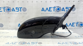 Right side mirror assembly for Audi Q5 8R 09-17, 7 pins, turn signal, heated, backlit, black LY9B, scratched