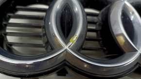 Radiator grille Audi Q5 8R 13-17 rest without parking sensors, gloss, chrome, chrome inserts, with nameplate, sand, cracks, bump, broken fasteners, chrome inserts