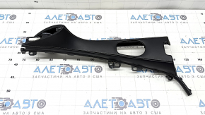 Infiniti QX50 19-25 right center console trim, black leather, gray stitching, without base and armrest